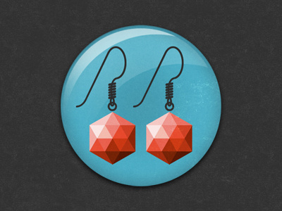 Garnet badge earrings garnet glindon illustration jewelry