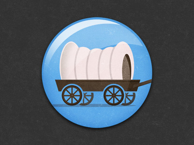 "Welcome Wagon" badge glindon illustration