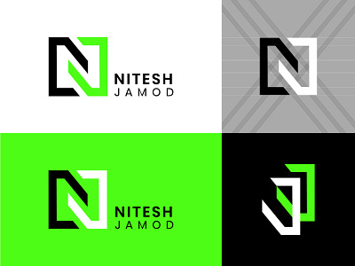 Nitesh Jamod - Logo Design 2020 trend branding creative logo design dribbble future green illustration kit lettermark logistics logo logo concept minimal modern ui monogram nj proffesional ux visual identity