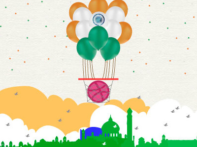 72nd independence day republic day republic independence basketball dribbble taj mahal delhi 72nd independence day tiranga indian flag india