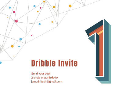 One Dribbble Invite afro art artist attractive branding character debut design dribbble invite giveaway graphic design identity illustration invitation isometric lettering number 1 one shots sketchapp