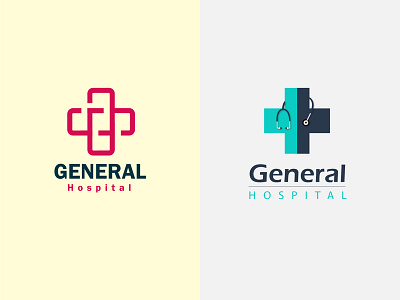 General Hospital Logos art branding clinic creation cross design doctor general hospital hospital logo hospitality illustration logo logo design logos minimalist logo nurse stethoscope ui ux design vectore