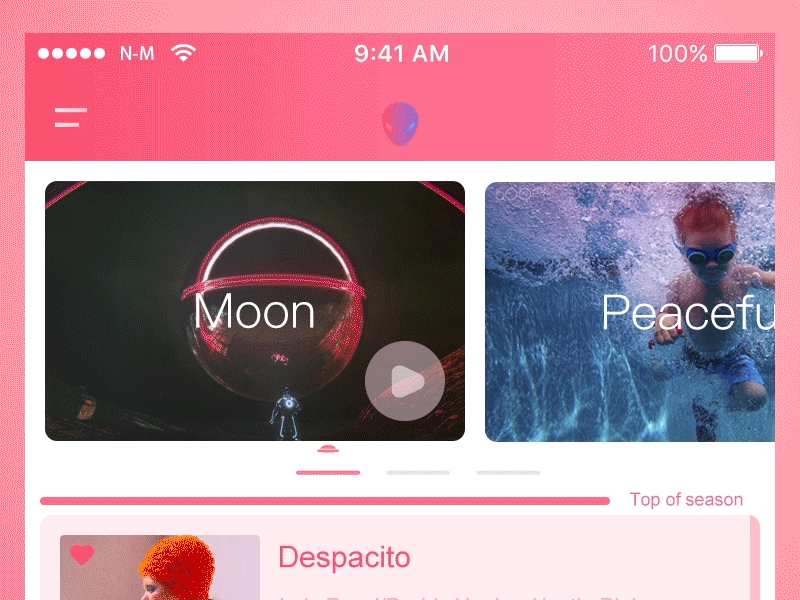 NEO animation app banner color gif music ui work