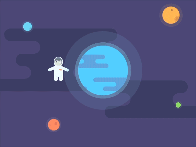 Outspace animation exercise gif space