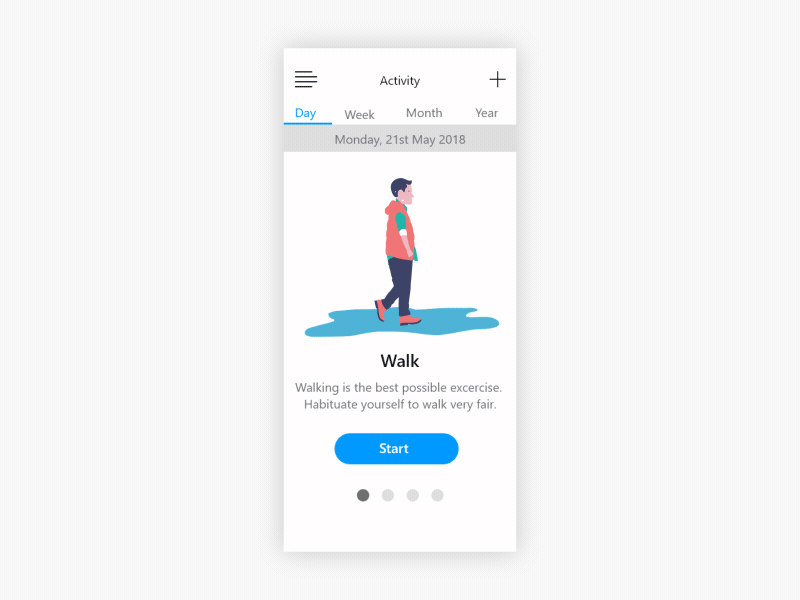 Walk | Start Activity Screen