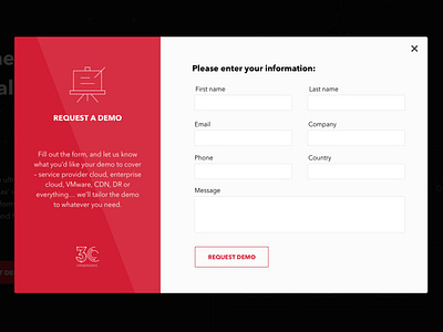 Request Demo modal