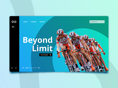 Infinite Sports - Home design flat typography ui website