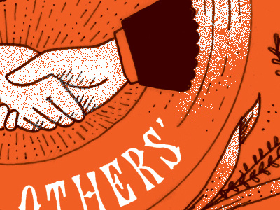 Core Values Poster hand lettering illustration lettering noise orange redpepper