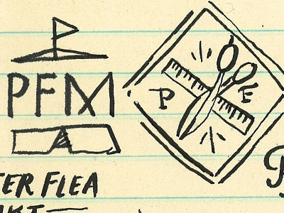 PO FLO logo sketches