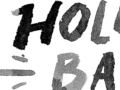 Holler Back brush hand drawn hand lettering lettering rough type typography