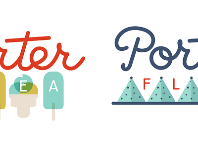 Seasonal Variants branding christmas christmas tree ice cream identity lettering logo porter flea script summer type typography