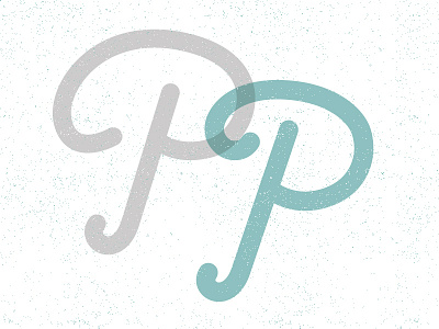 P's with Ease custom lettering p script texture type typography vector