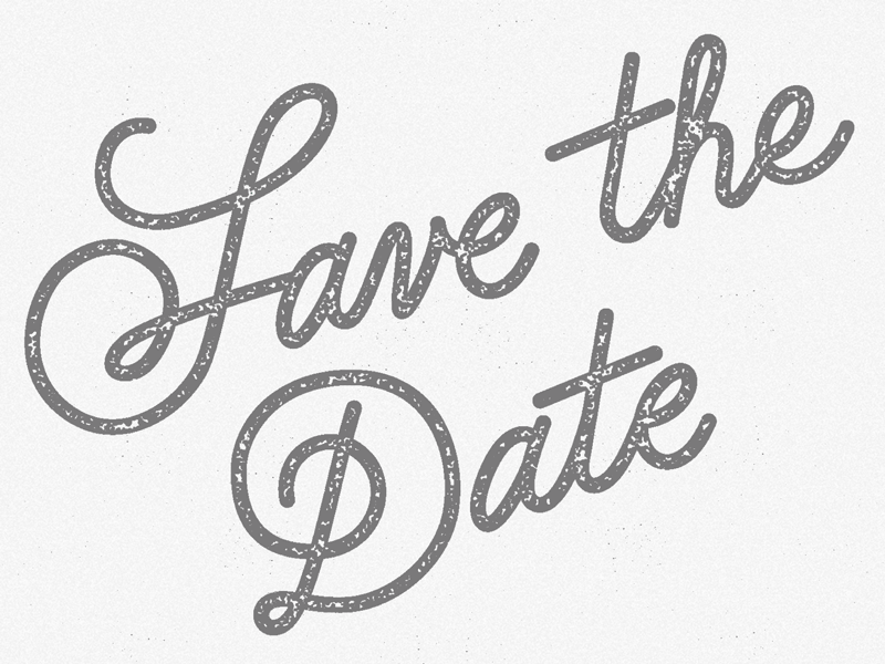 Fave the Date (GIF) gif lettering monoweight save the date script texture type typography