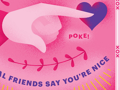 Sprint Framily Valentines 2014 hand heart illustration love manicule pink point poke purple texture valentine