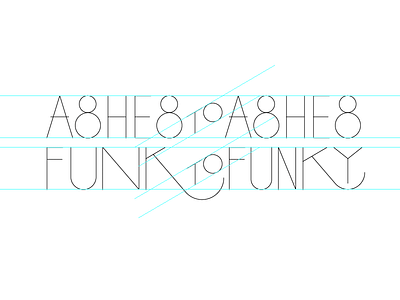 Funk to Funky bowie compass and ruler illustrator lettering minimal simple type vector wip