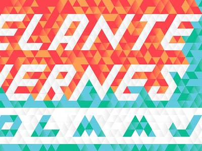 Goin' Up on a Viernes geometric hispanic latino lettering tile triangle type