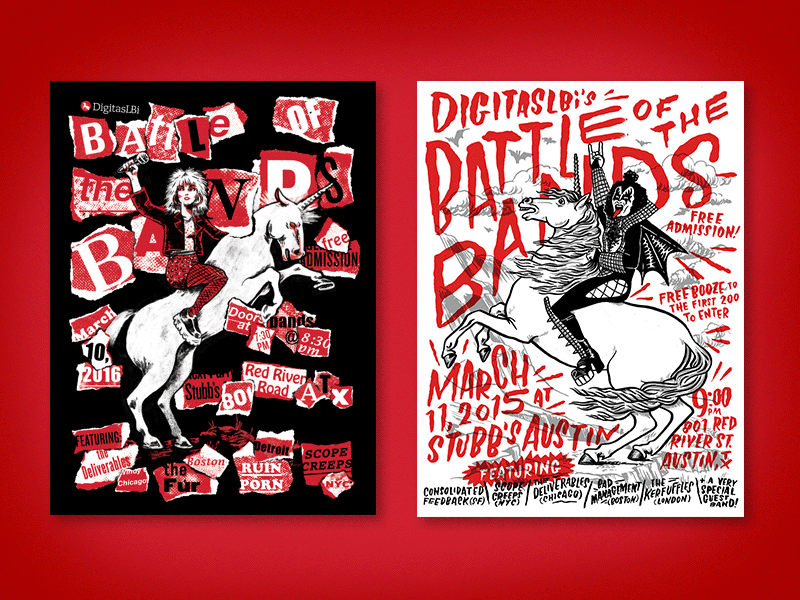 Girl Power Glow-In-The-Dark Magic debbie harry horse illustration kiss lettering poster punk ransom unicorn