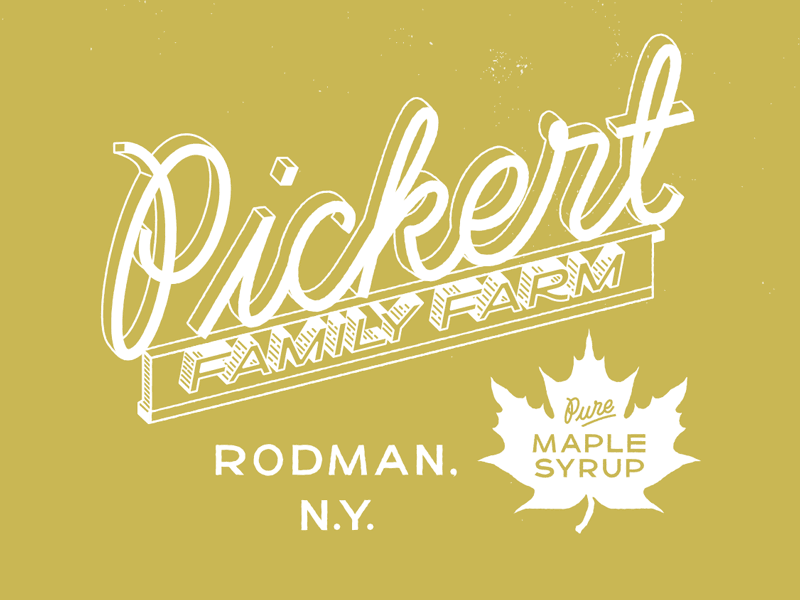 Pickert Family Farm logo refresh branding farm heritage identity lettering logo syrup