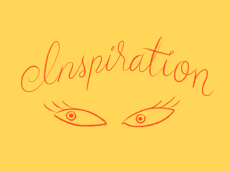 Lurkin for Inspiration eyes hand lettering illustration lettering script type typography