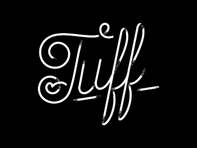 Tuff brush grunge lettering script simple type typography vector