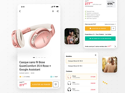 Redesign Product Page - Fnac app app design colors design design system headphone interaction design mobile app product design product page retail styleguide ui