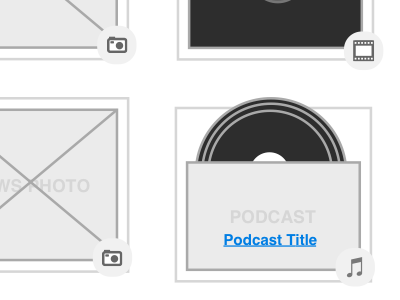 Wireframe - Media Listing media omnigraffle record ux wireframe