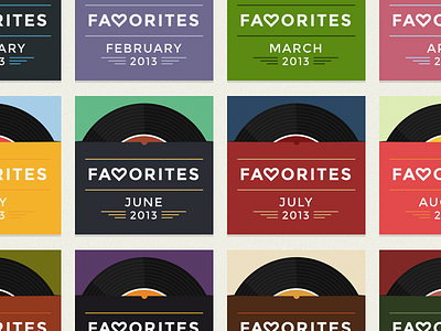 Rdio Playlist Art - 2013 Favorites cover art custom playlist art monthly montserrat playlist rdio record