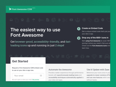 Font Awesome / Projects / Font Awesome CDN | Dribbble