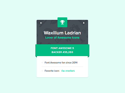 Font Awesome User Card