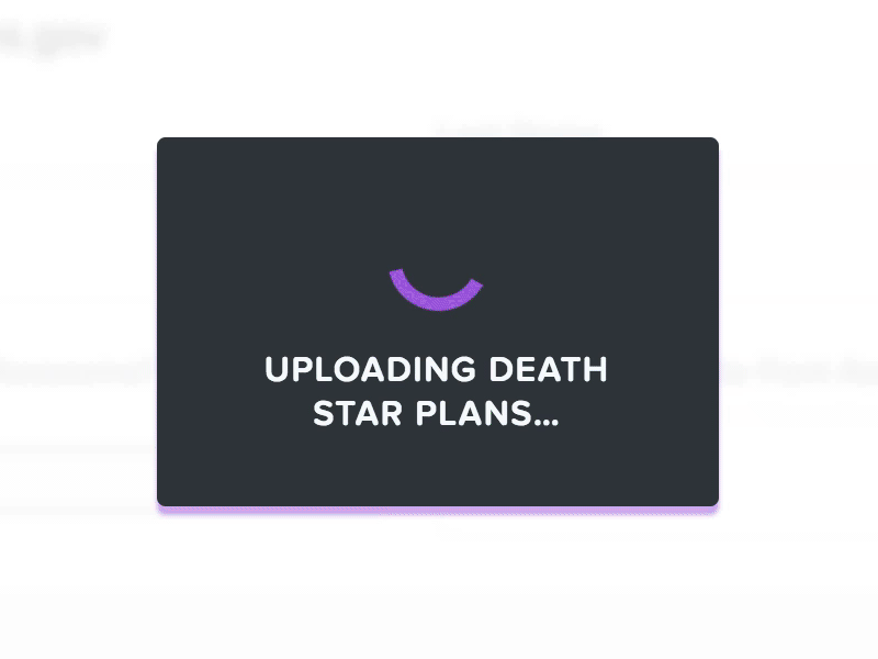 Loading Screen UI awesome death star font font awesome loading modal spinner