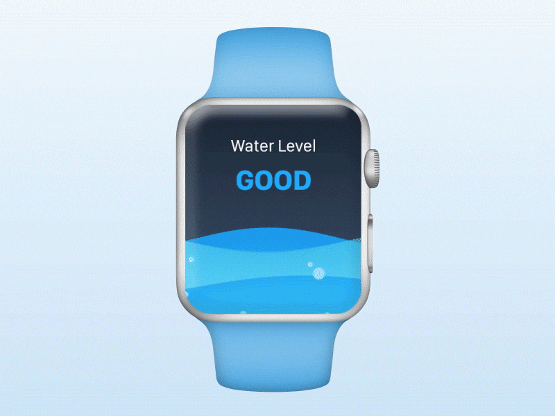 Body Water Level iWatch Health App abhishek saikia animation health health app iwatch iwatch app ui animation ui design water app