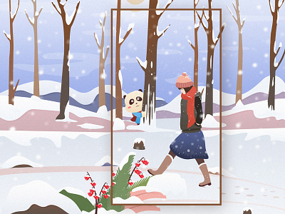 12月闪屏 app colors december design home illustration sketch snow splash screen start page ui winter