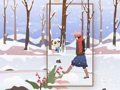 12月闪屏 app colors december design home illustration sketch snow splash screen start page ui winter