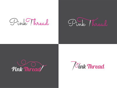 Pinkthread logo design logo design