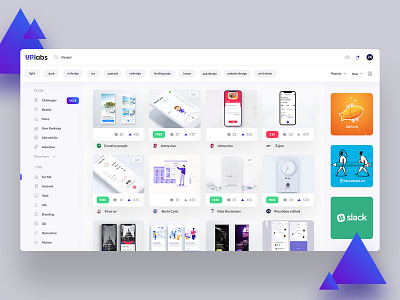 Uplabs homepage redesign concept