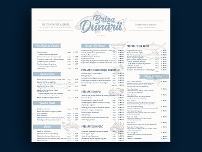 Seafood Menu Restaurant design graphic design illustration