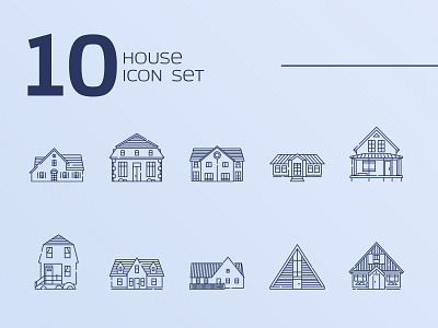 Houses icon set