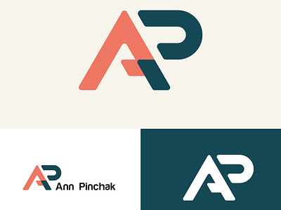 AP - Logo a branding graphic design green logo orange p