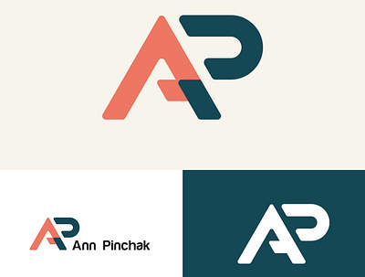 AP - Logo a branding graphic design green logo orange p