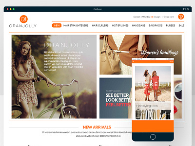 Web site Design Oranjolly design responsive website