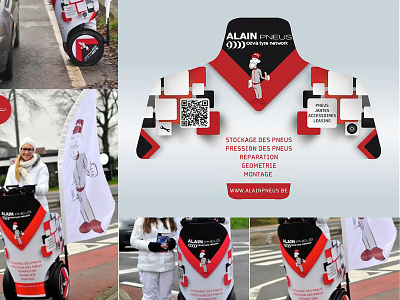 Segway branding - AlainPneus branding design print segway