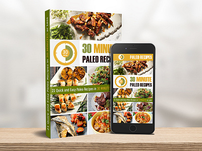 E-Book Cover Design - Paleo Recipes 3d cover design e book