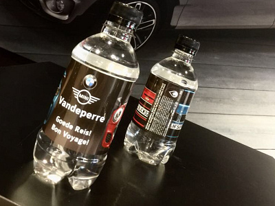 Label design for BMW and MINI - water bottle