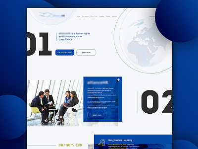 Landing Page - Website Design blue desig hr website