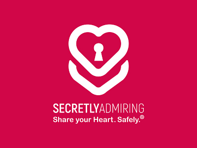 Logo Design - Secretly Heart design flat heart logo pink