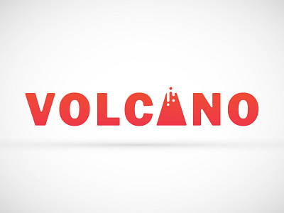 Logo Volcano Concept lava logo red volcano