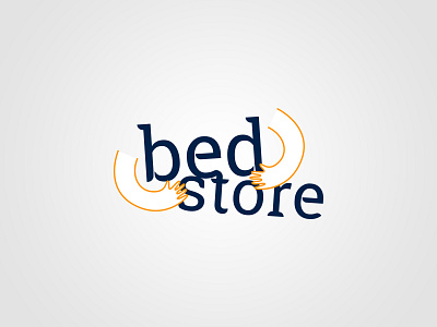 Bed Store - Concept Logo bed blue concept design logo store