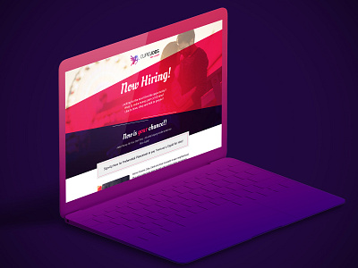 Landing Page - CupidJobs.com design jobs landing page love mockup pink website