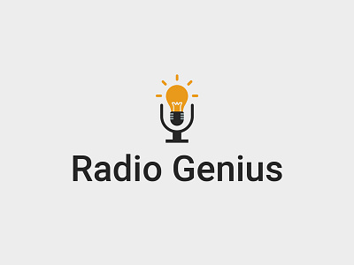 Radio Genius - Logo bulb genius logo radio