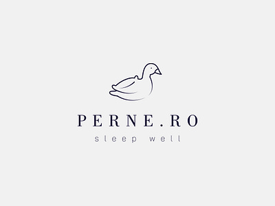Logo Pillow - Perne.ro blue branding design goose logo pillow pillows sleep vector